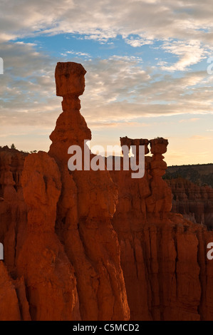 Thors Hammer im Morgengrauen, Amphitheater, Bryce-Canyon-Nationalpark, Utah, USA Stockfoto