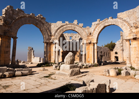 Qala'at Samaan, Kirche des Heiligen Simeon, in der Nähe von Aleppo, Syrien, Naher Osten Stockfoto