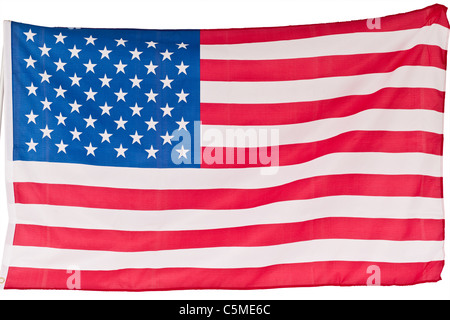 Wellige US-Flagge Stockfoto