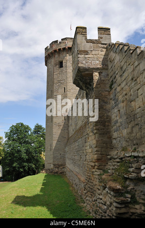 Kerls Turm und einem Krähennest aus der Wand, Warwick Castle, England 110706 39564 Stockfoto