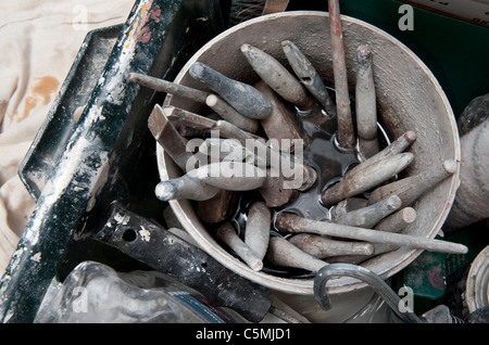 Maler und Dekorateure Pinsel Stockfoto