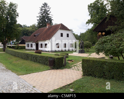 Kumrovec, Kroatien - Haus der politischen Führer Marschall Josip Broz Tito im alten Dorf Musem geboren Stockfoto