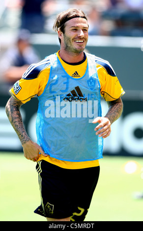 DAVID BECKHAM ASHTON und DEMI bei LA GALAXY V MANCHESTER CITY FOOTBALL MATCH CARSON LOS ANGELES Kalifornien 23. Juli 2011 Stockfoto