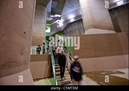 Die "Wasser entladen Tunnel am Stadtrand von Tokio" ist eines der größten Bauprojekte der Welt. Stockfoto