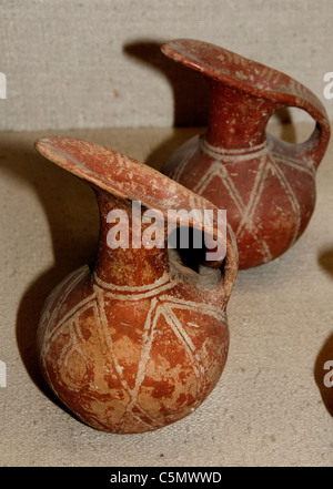 Kleinen Schnabel spritzte Krug Frühbronzezeit 3. Jahrtausend v. Chr. Semayuk Karatas Elmali Türkei türkische Keramik Stockfoto