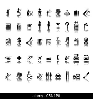 Treppen, Tourismus, Taxi, Transport, Schild, Piktogramm, Symbol