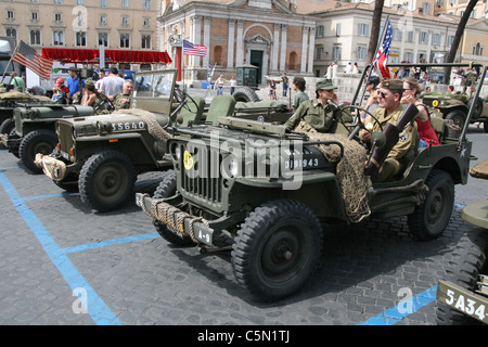 2. Weltkrieg Befreiung Roms re Enactment Parade 4. Juni 1944, Rom, Italien 2011 Stockfoto