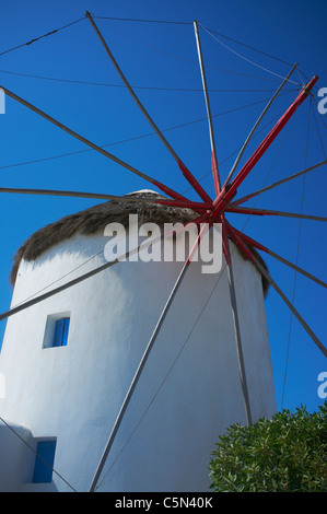 Die Windmühlen verwendet, um jetzt verwendet, da Mykonos Griechenland beherbergt Mehl mahlen Stockfoto