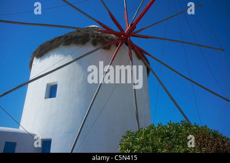 Die Windmühlen verwendet, um jetzt verwendet, da Mykonos Griechenland beherbergt Mehl mahlen Stockfoto