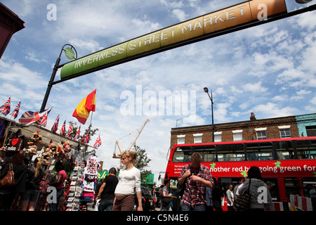 Inverness Street Market, Camden Town, London, England, Vereinigtes Königreich Stockfoto