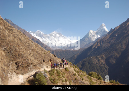 Himalaya - Auf dem Weg zum Everest Base Camp Stockfoto