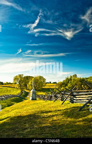 Eines dieser besonderen Gefechte wurde gekämpft, an einem Ort namens Sunken Road oder "Bloody Lane" NAT ' l Antietam Battlefield, Maryland. Stockfoto