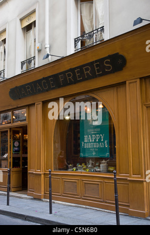 Mariage Frères Tee Room und Shop im Marais, Paris, Frankreich Stockfoto