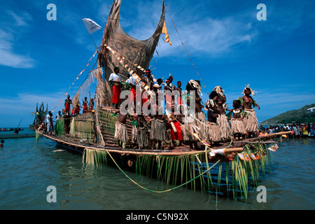 Eindrücke von Hiri Moale Festival, Port Moresby, Papua-Neuguinea Stockfoto