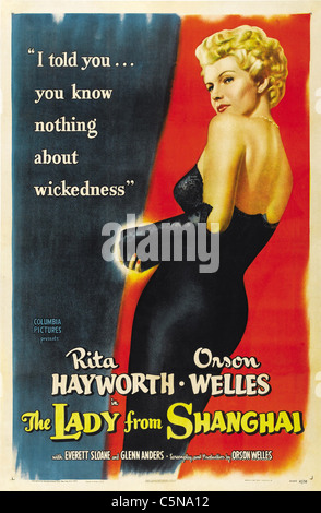 The Lady from Shanghai Jahr : 1947 - USA Regie : Orson Welles Orson Welles, Rita Hayworth Filmposter (USA) Stockfoto