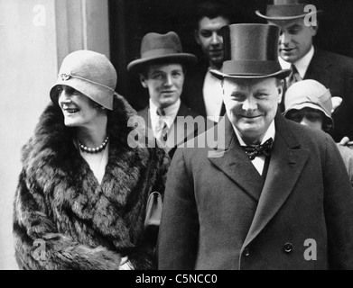 Winston Churchill und seiner Frau Clementine, 1929 Stockfoto