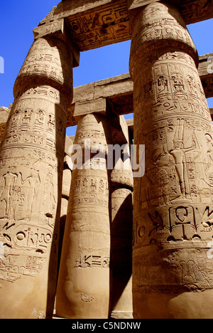 Spalten im Karnak-Tempel - luxor Stockfoto