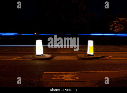 Polizei Auto helle Streifen Stockfoto