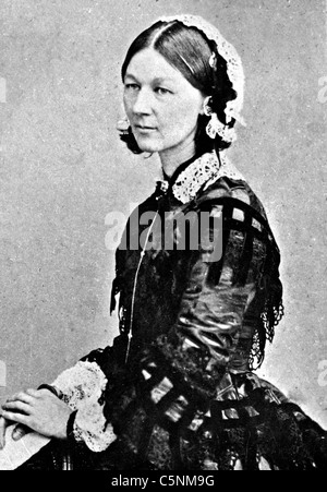 Englische Krankenschwester FLORENCE NIGHTINGALE (1820-1910), Schriftsteller und Statistiker, der Pionier der modernen Krankenpflege im Krimkrieg Stockfoto