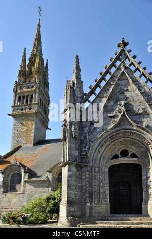 Die Kirche Saint Clet bei Cléden-Cap-Sizun, Finistère, Bretagne, Frankreich Stockfoto