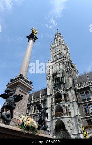 Rathaus Marienplatz München Bayern Munchen Deutschland Stockfoto