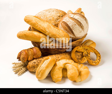 Verschiedene Arten von Brot Stockfoto