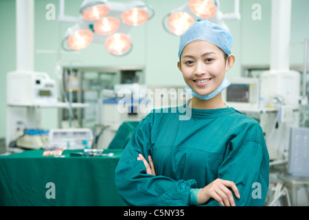 Porträt des Chirurges zuversichtlich Stockfoto