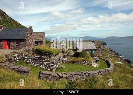 Cill Rialaig vor Hungersnot Dorf wiederhergestellt als Künstler Rückzug Ballinskelligs Co Kerry Irland Stockfoto