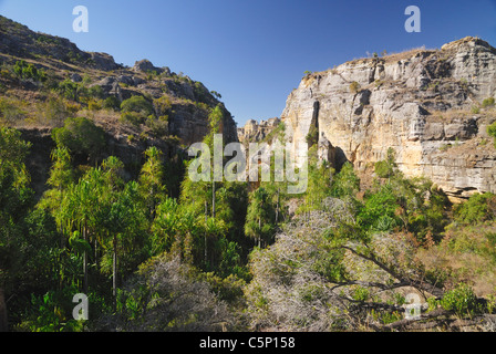 Die Berge von Isalo Nationalpark, Süden Madagaskars. Stockfoto