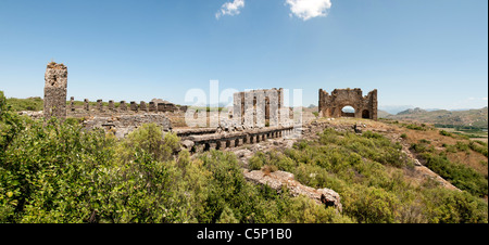 Aspendos wichtige Stadt im Staat Pamphylien römische Kontrolle in 190 v. Chr. , Anatolien Türkei römischen Kaiser Marcus Aurelius 161 - 80 n. Chr. Stockfoto