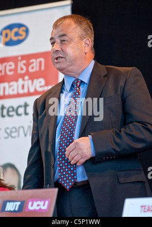 Brendan Barber, Generalsekretär der des Vereinigten Königreichs Trades Union Congress (TUC), anlässlich der Streikenden Rallye in Exeter Stockfoto