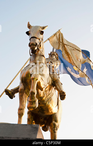 Joan of Arc Statue gegeben, die Stadt New Orleans von den Franzosen. Stockfoto