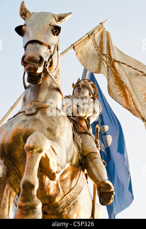 Joan of Arc Statue gegeben, die Stadt New Orleans von den Franzosen. Stockfoto