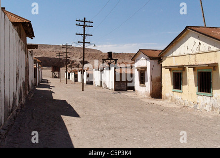 Verlassene Nitrat Stadt Humberstone, Geisterstadt, Chile, Südamerika Stockfoto