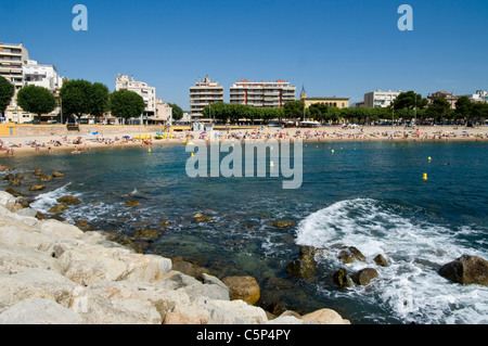 San Feliu de Guixols Beach. Costa Brava. Spanien. Stockfoto