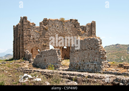 Aspendos wichtige Stadt im Staat Pamphylien römische Kontrolle in 190 v. Chr. , Anatolien Türkei römischen Kaiser Marcus Aurelius 161 - 80 n. Chr. Stockfoto