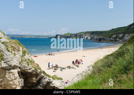 White Rocks Strand in Portrush, Nordirland. Stockfoto
