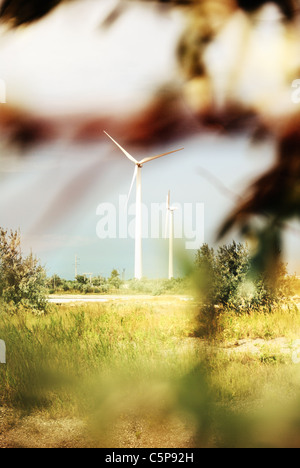 Windkraftanlagen, Krim, Ukraine Stockfoto