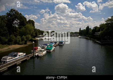 Teddington Lock Fluss Themse Teddington Middlesex england Stockfoto