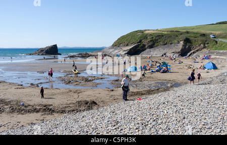 Broadhaven Strand im Sommer Stockfoto