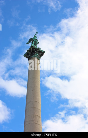 Statue König Wilhelm Jubilee Spalte am Schlossplatz, Stuttgart Stockfoto