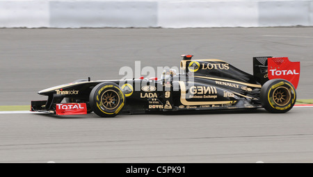 Lotus-Renault Nick Heidfeld (GER), während des deutschen Formel 1 Grand Prix am Nürburgring Stockfoto