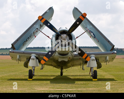 Douglas Skyraider A - 1D mit gefalteten Flügeln Stockfoto