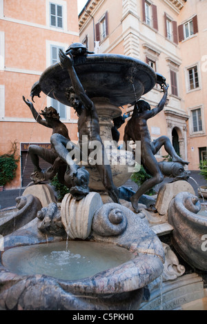 Schildkröten-Brunnen in Rom Piazza Mattei Stockfoto