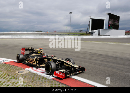 Lotus-Renault Nick Heidfeld (GER), während des deutschen Formel 1 Grand Prix am Nürburgring Stockfoto