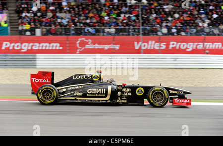 Lotus-Renault Nick Heidfeld (GER), während des deutschen Formel 1 Grand Prix am Nürburgring Stockfoto