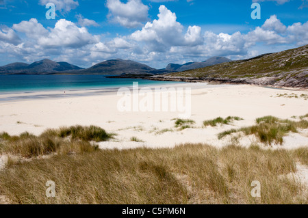 Luskentyre Strand auf South Harris in den äußeren Hebriden. Stockfoto