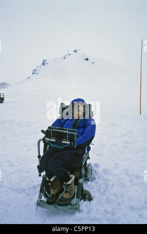 Stephen Hawking auf der Antarktis 1997 Stockfoto