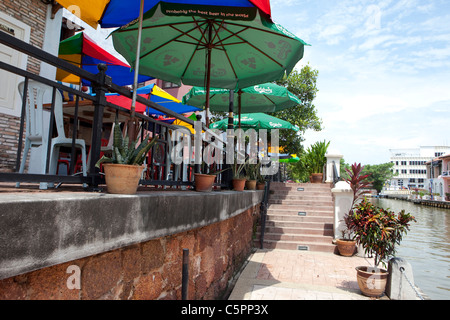 Melaka Fluss Kais, Melaka, Malacca, Malaysia Stockfoto