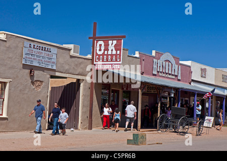 Die O.K. Corral in Tombstone, Arizona, Vereinigte Staaten von Amerika Stockfoto